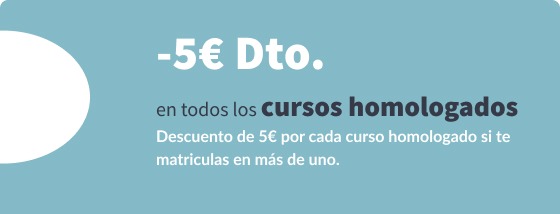 Descuento en cursos homologados online