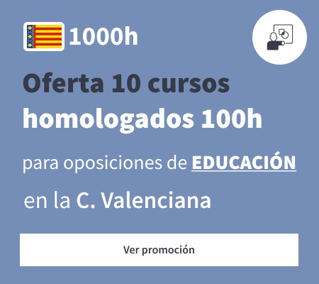 Oferta 10 cursos homologados 100h educacion comunidad valenciana