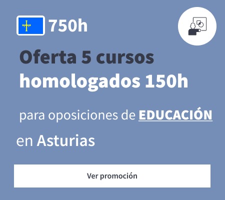 Oferta 5 cursos homologados 150h educación Asturias